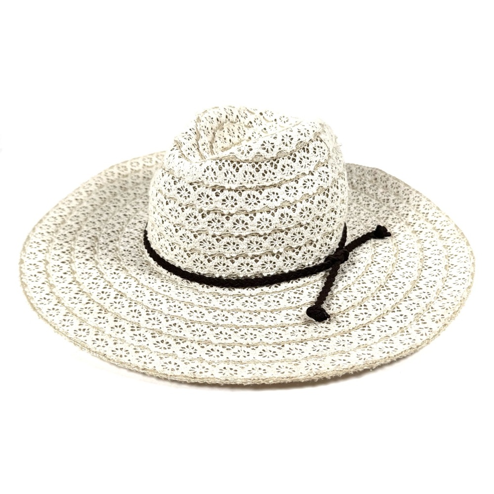 Free People Wide Brim Lace Hat | Packable Summer Sun Hat - Picture 4 of 7